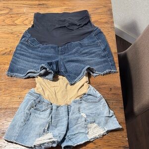 Pair of maternity shorts